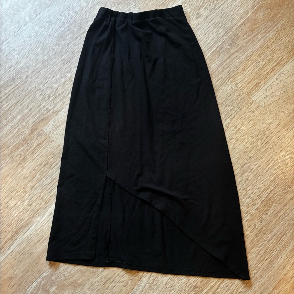 Blue Canoe Black Asymmetrical Skirt Organic Cotton NWOT
